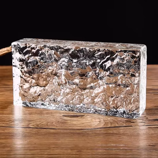 50*100*200mm Solid Glass Brick Hot Melt Glass Brick Crystal Glass Block for Hotel Decoration